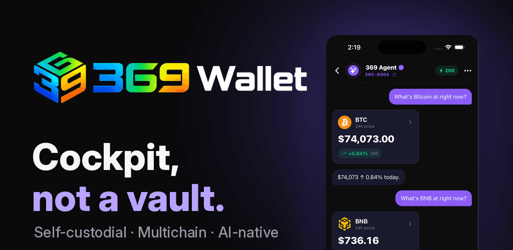 369wallet — Your crypto. Your keys. Your move. Buy, swap, stake, and explore your assets in a self-custodial Web3 wallet.